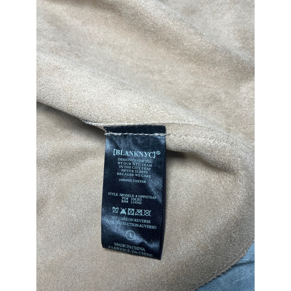 BLANK NYC Anthropologie Faux Suede Snakeskin Long One Button Jacket Women Size S - Picture 5 of 6